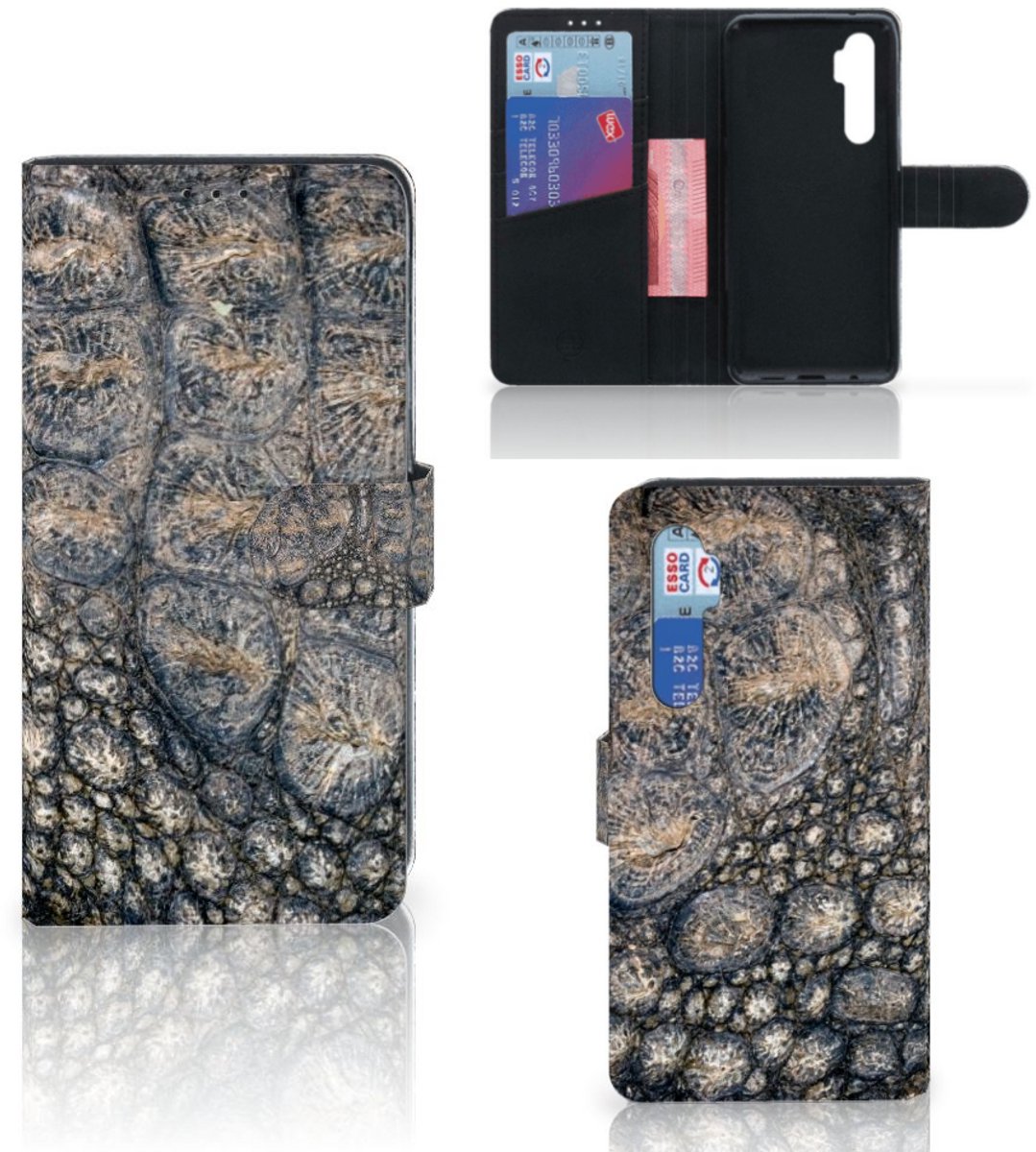 Xiaomi Mi Note 10 Lite Telefoonhoesje met Pasjes Krokodillenprint