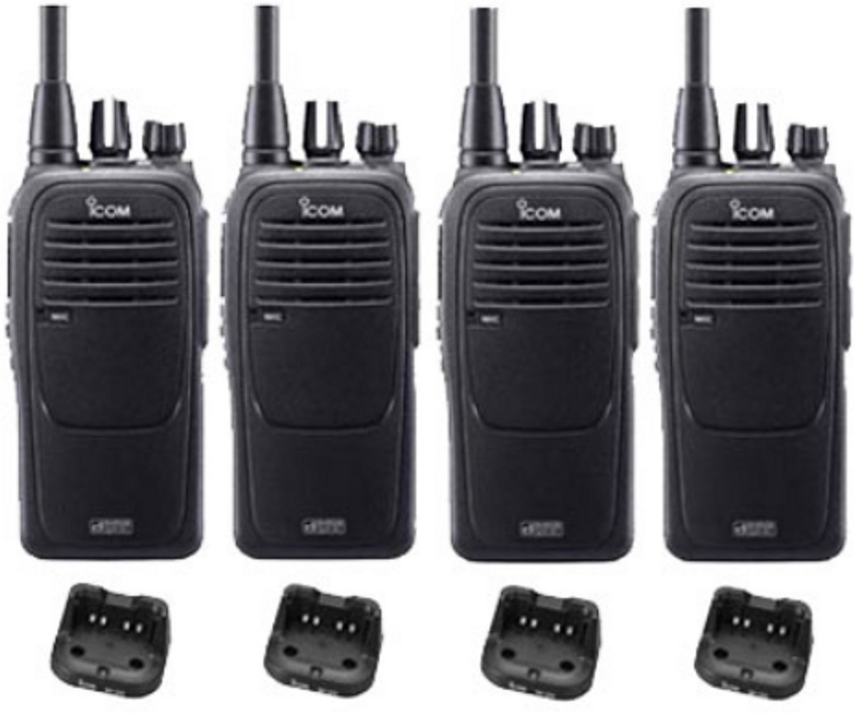 Set van 4 Icom IC-F29DR3 Digitaal DPMR en PMR446 IP67 portofoons
