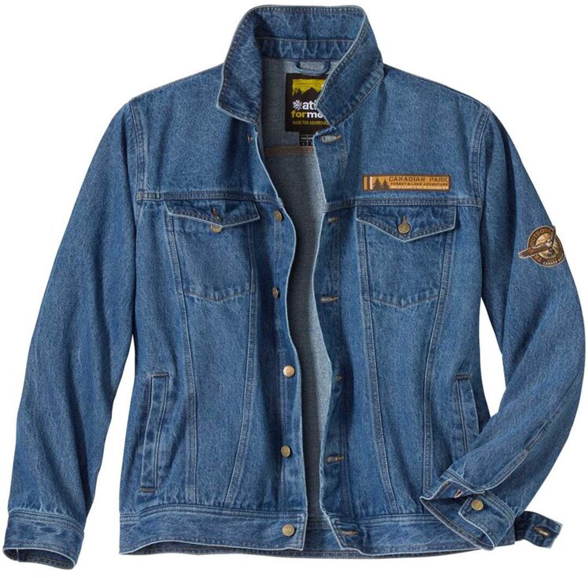 ATLAS FOR MEN - Blauw spijkerjack - Heren - Verkrijgbaar in grote maten - M