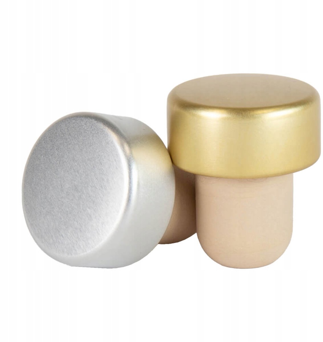 Bimberek - Decoratieve Synthetische Stopper - 10 stuks - Goud en Zilver - Aluminium Bekleed