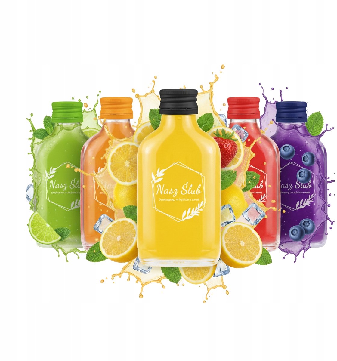 Bimberek - Borrelfles - 100ml - Huwelijk - Bedrukt Glas