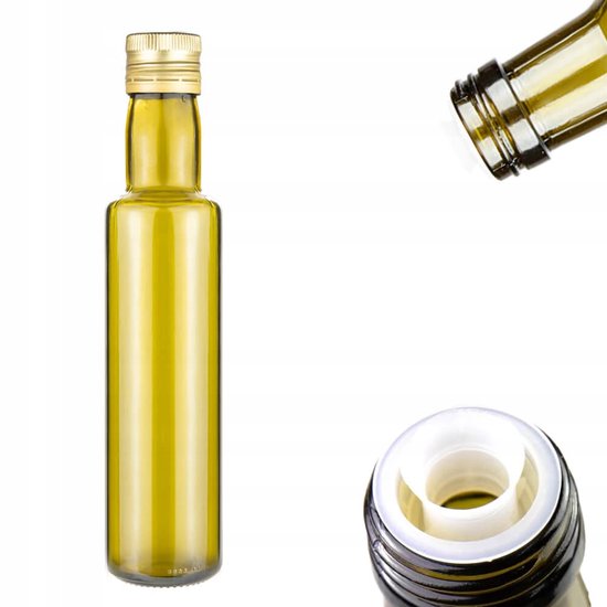 Bimberek Dorica Serie - Olijfolie Flessen - 250ml - Donker Glas - Dispenser van Bimberek — afbeelding 4
