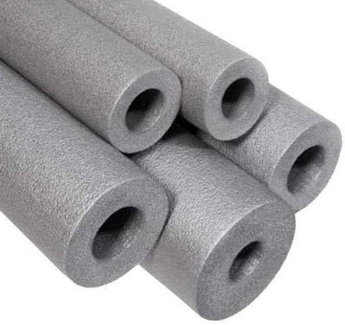 Schuimbuisisolatie - Pijp isolatie slang - Leidingen isoleren - 100% recycleerbaar materiaal - 6 x 1m - Grijs