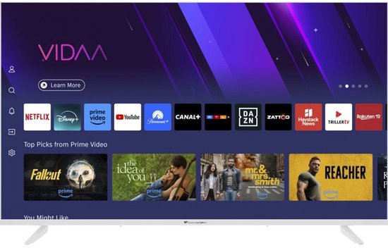UHD QLED 43 inch LED TV Continental Edison wit 3x HDMI 2x USB Full HD televisie