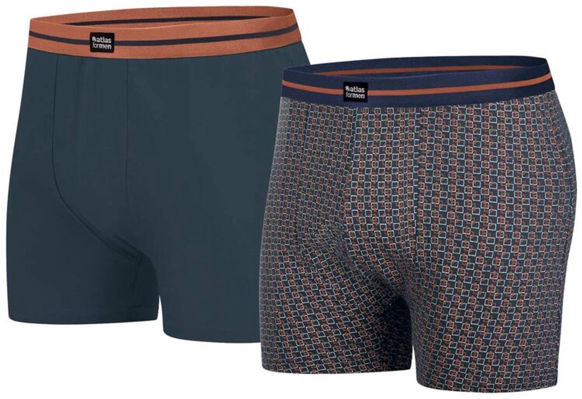 ATLAS FOR MEN - Set van 2 Atlas stretchboxers - Heren - Verkrijgbaar in grote maten - 3XL