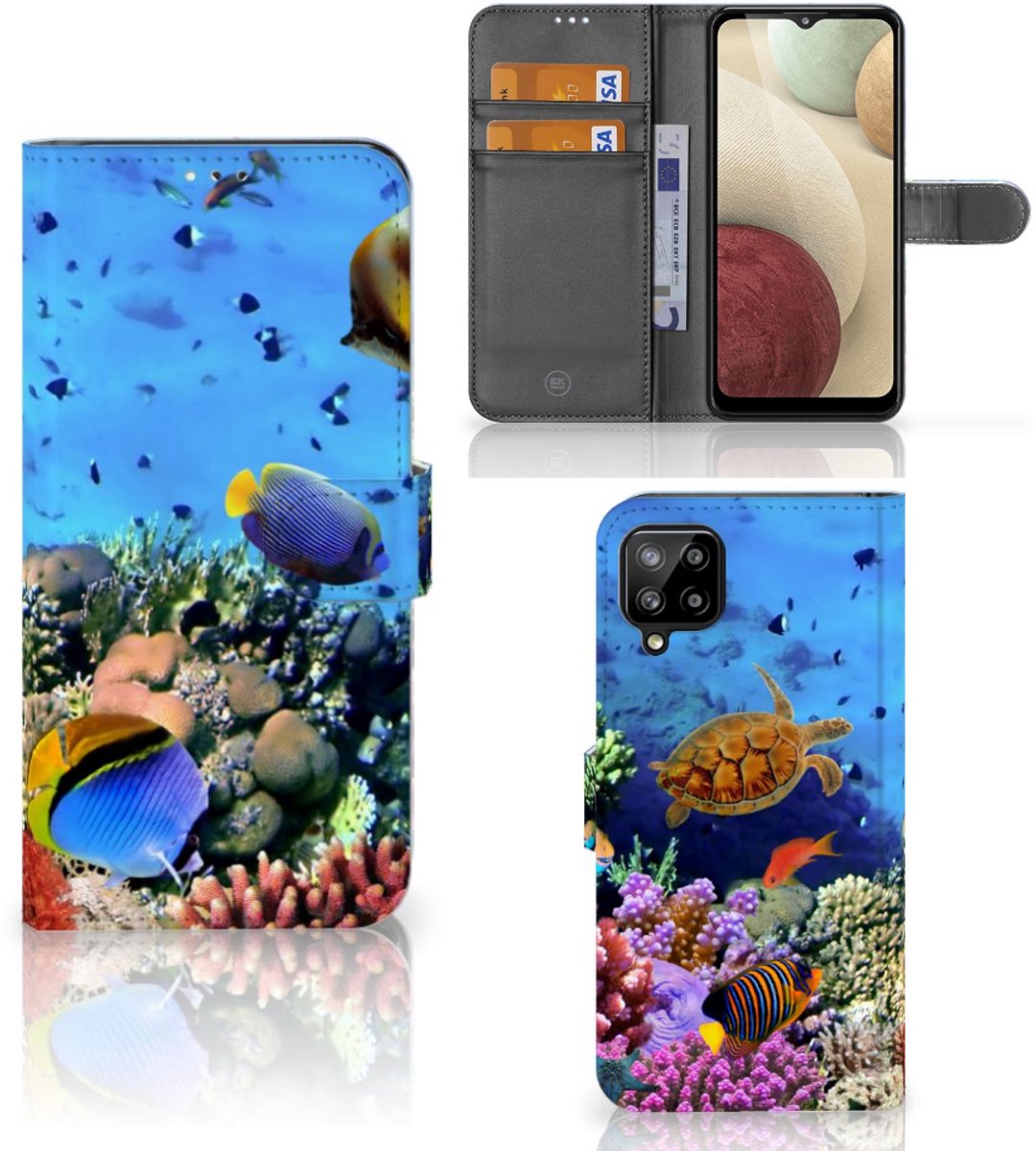 Samsung Galaxy A12 Telefoonhoesje met Pasjes Vissen