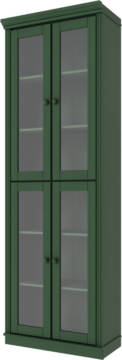 Notio Living Anita- Boekenkast Glazen Deuren 4 pcs Groen