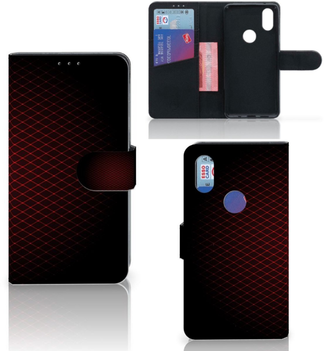 Xiaomi Mi Mix 2s Telefoon Hoesje Geruit Rood