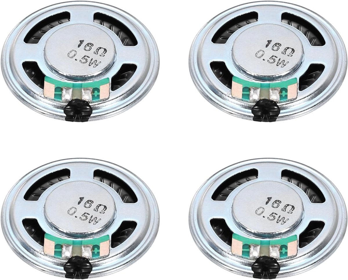 Kleine Luidsprekers - Mini Speakers - Multimedia Geluid - Metalen Behuizing - 36mm Diameter