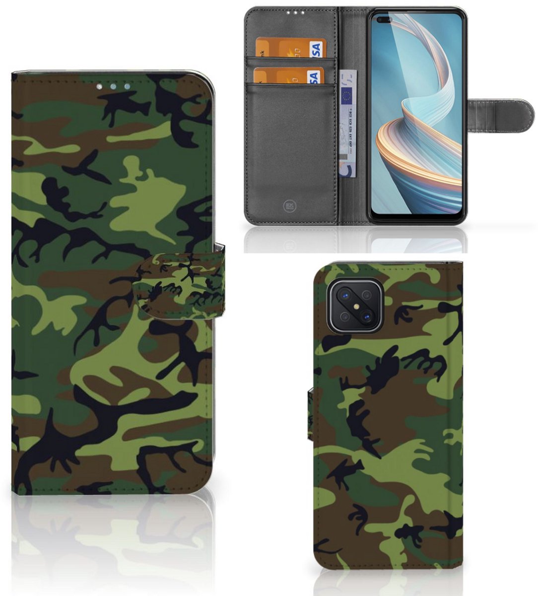 OPPO Reno4 Z Telefoon Hoesje Army Dark