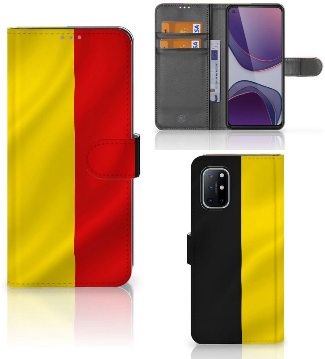 OnePlus 8T Bookstyle Case Belgische Vlag