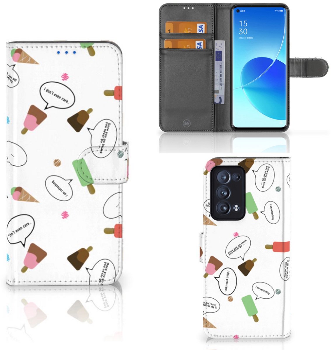 OPPO Reno 6 Pro Plus 5G Book Cover IJsjes