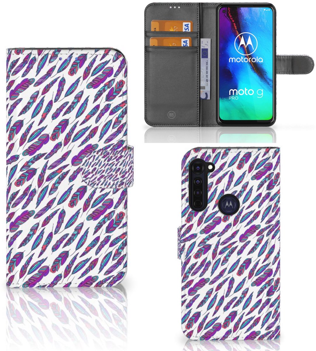 Motorola Moto G Pro Telefoon Hoesje Feathers Color