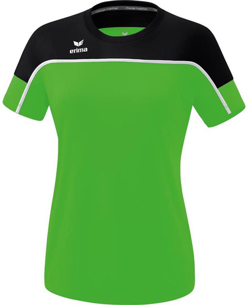Erima Change T-Shirt Dames - Green / Zwart / Wit | Maat: 34