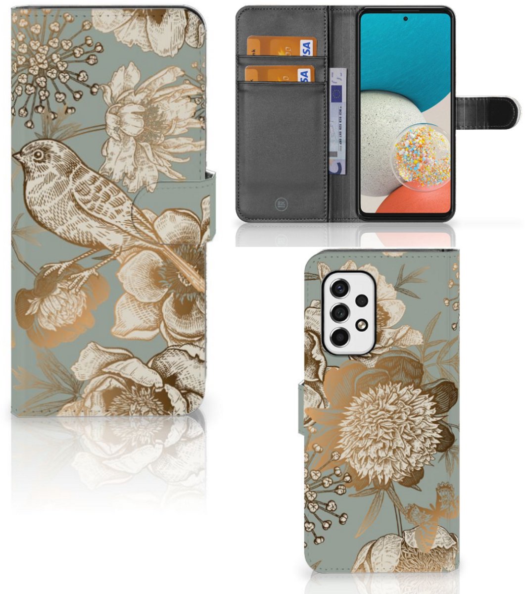 Hoesje voor Samsung Galaxy A53 Vintage Bird Flowers