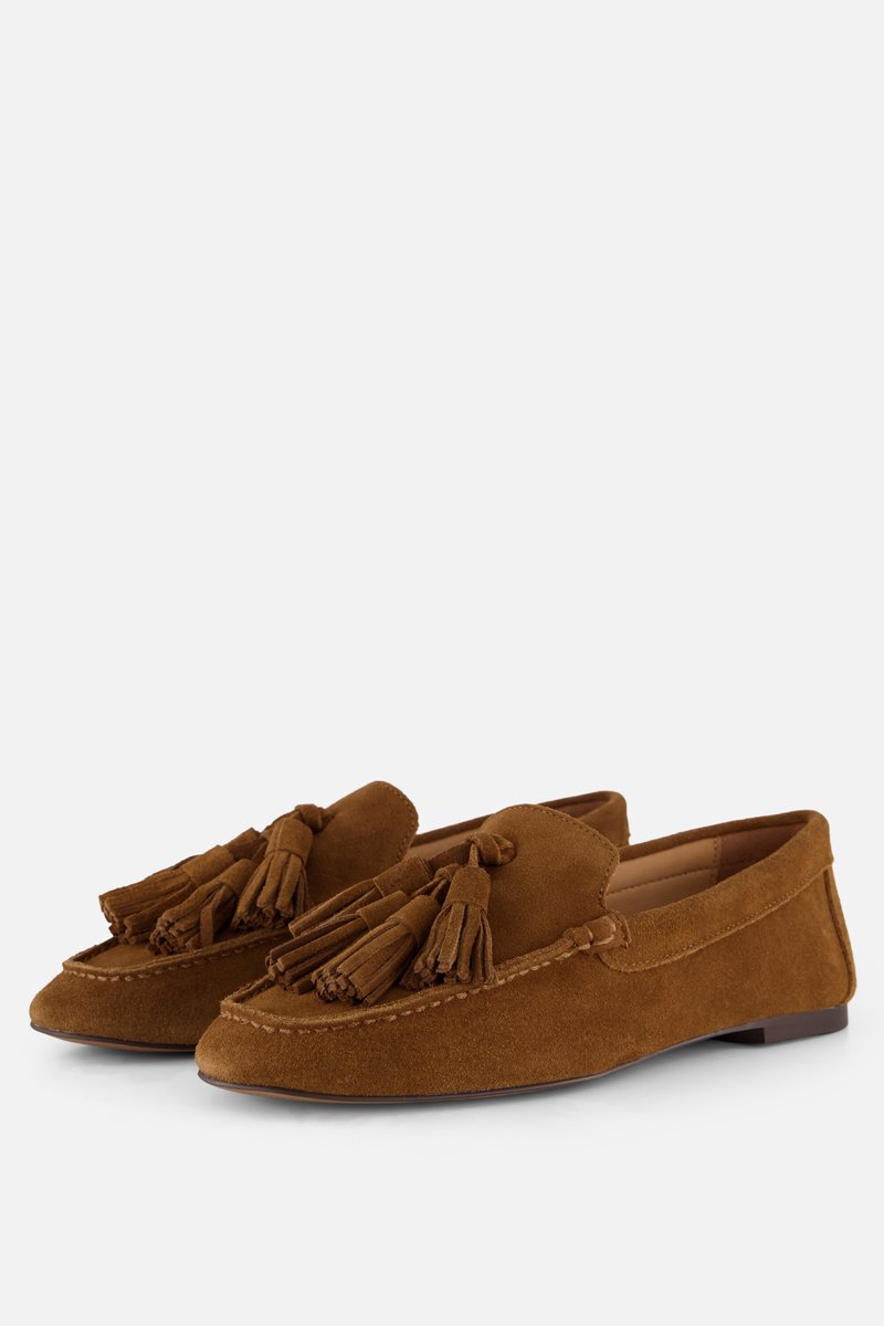 Linea Zeta Loafer Cognac Suède - Maat 39