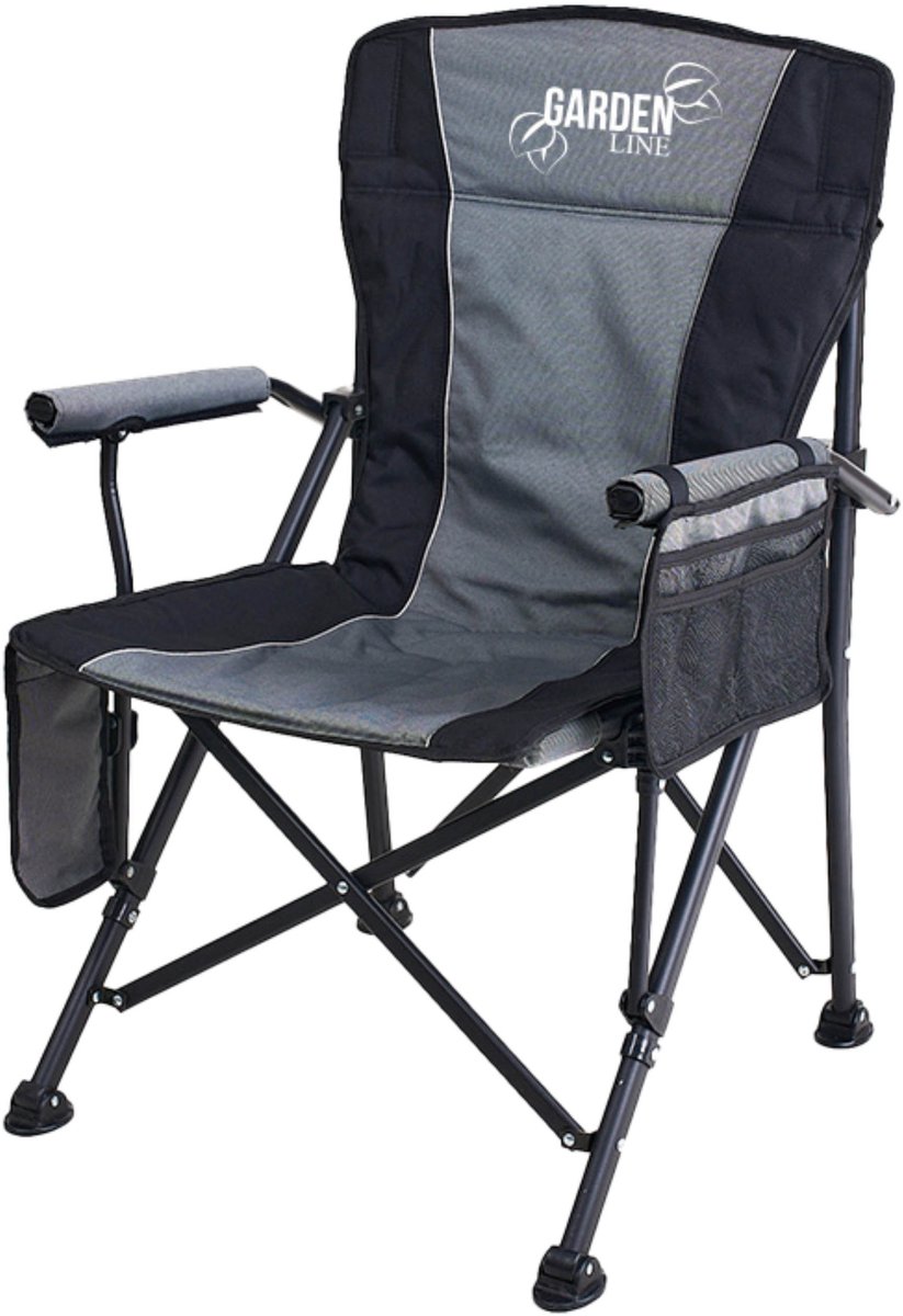 Verwarmde campingstoel, opvouwbare vissersstoel 58x58x90 cm met bekerhouder + hoes — cadeau in Sport & Outdoor - foto 5
