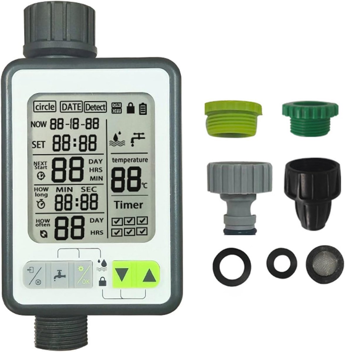 Automatische Besproeiingstimer - Slim Irrigatiesysteem - Gazon Tuinonderhoud - Regensensor Technologie - 21x13x7 cm