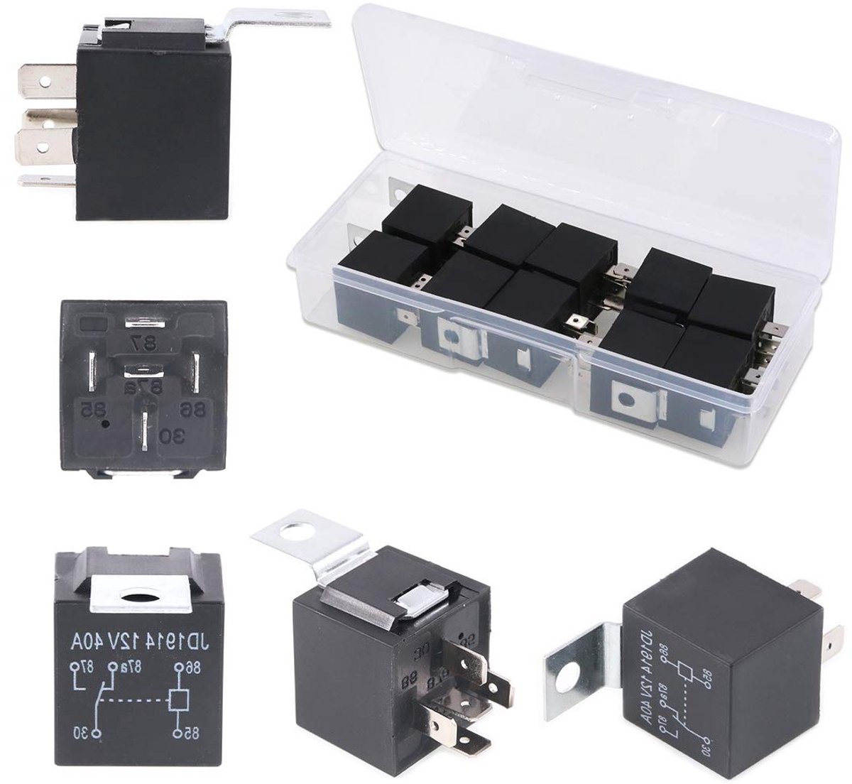 10 Stuks 12V 30/40A 5 Pool SPDT Elektrische Relais voor Auto, Vrachtwagen en Boot Accessoires
