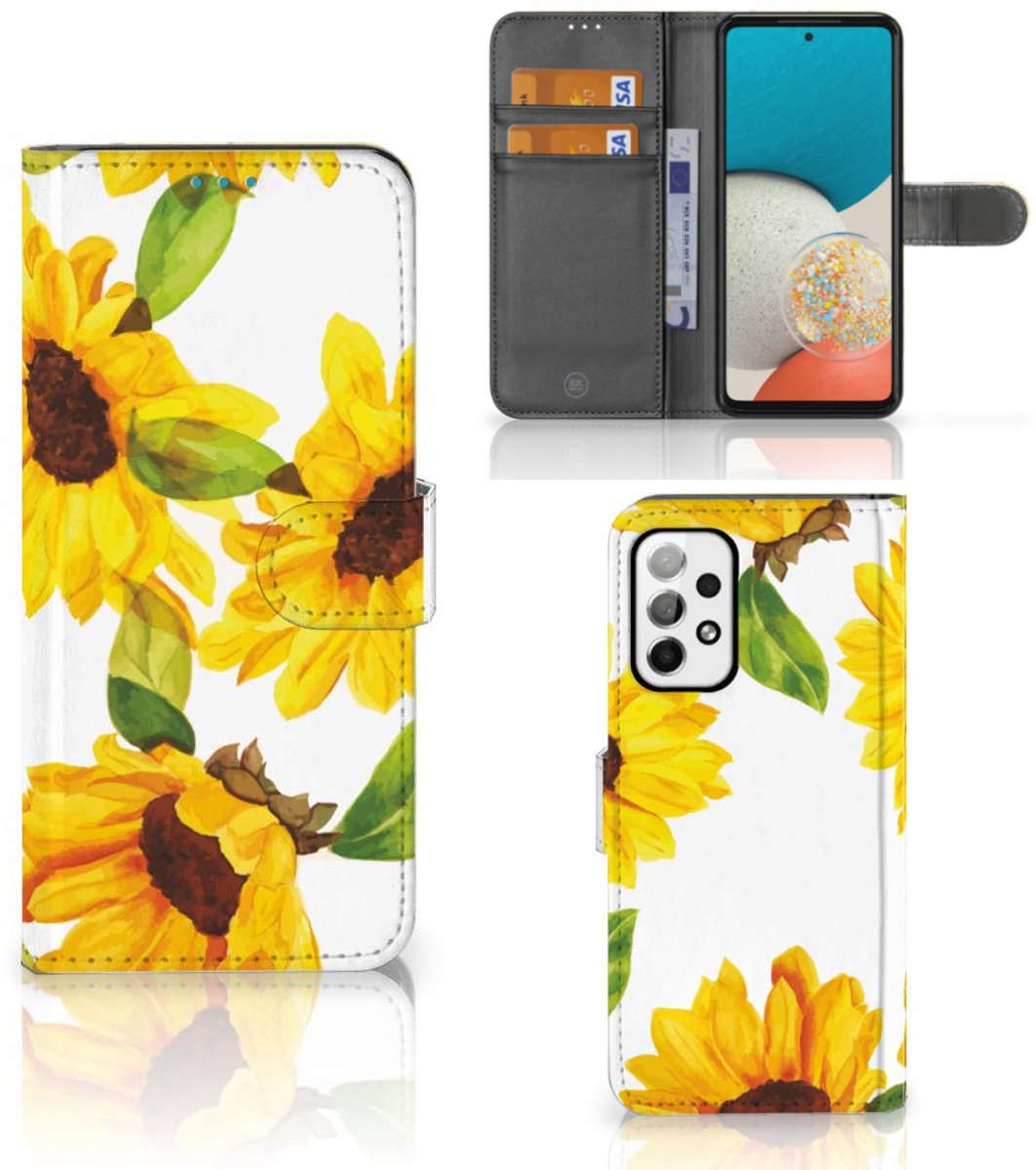Hoesje voor Samsung Galaxy A73 5G Zonnebloemen