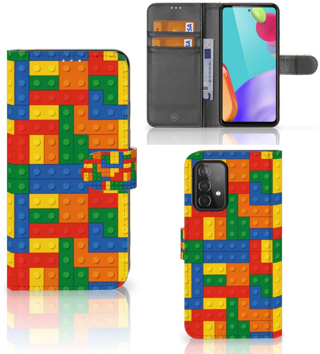 Book Case voor Samsung Galaxy A52 Telefoon Hoesje Blokken