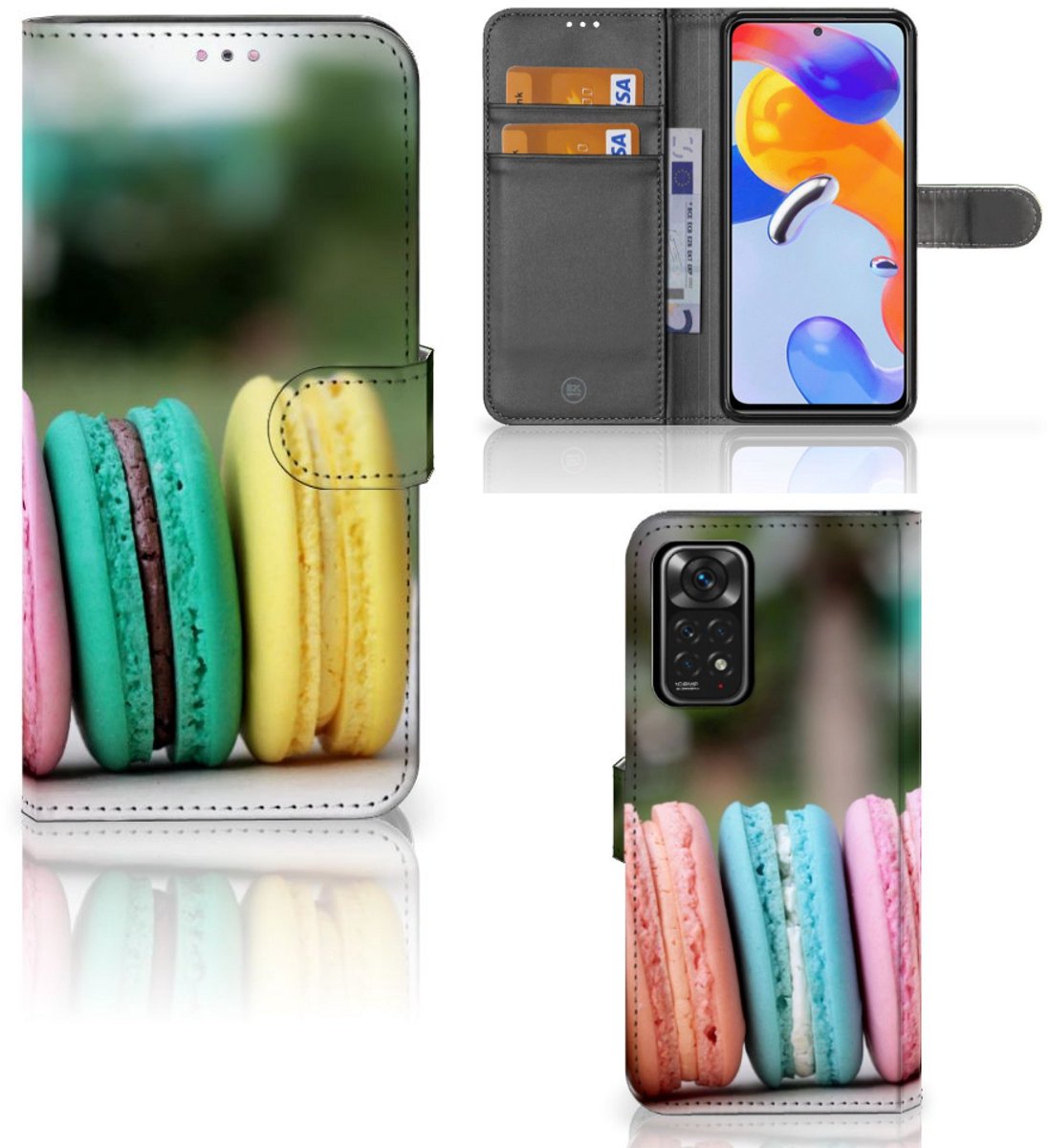 Boekhoesje voor Xiaomi Redmi Note 11 Pro 5G/4G Book Cover Macarons