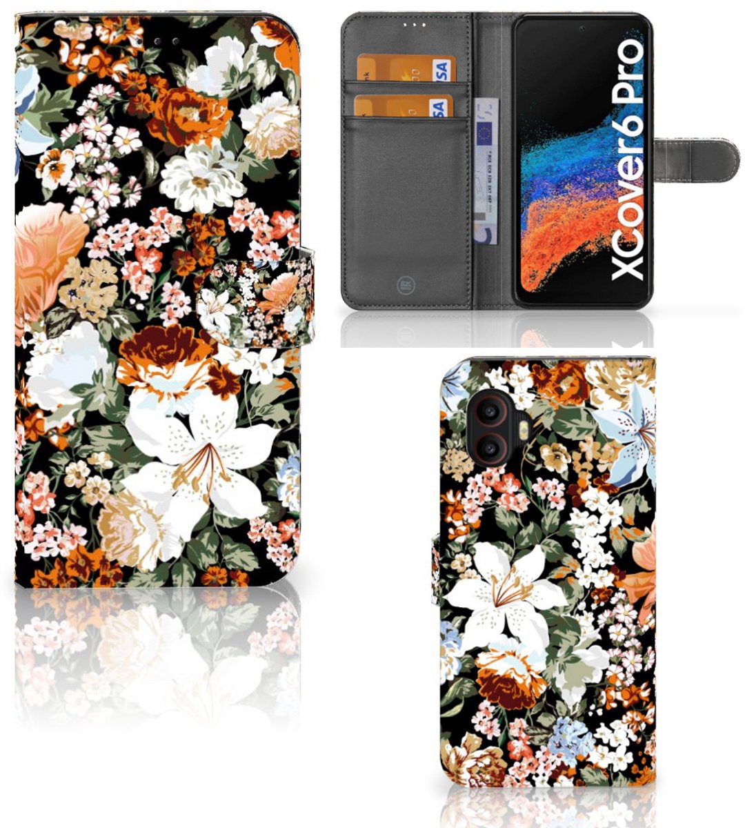 Hoesje voor Samsung Galaxy Xcover 6 Pro Dark Flowers