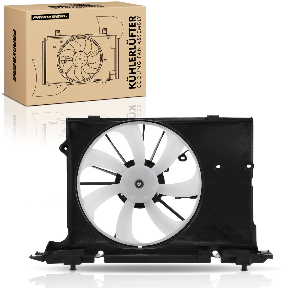 Frankberg 1x Motorradiator enkele ventilator