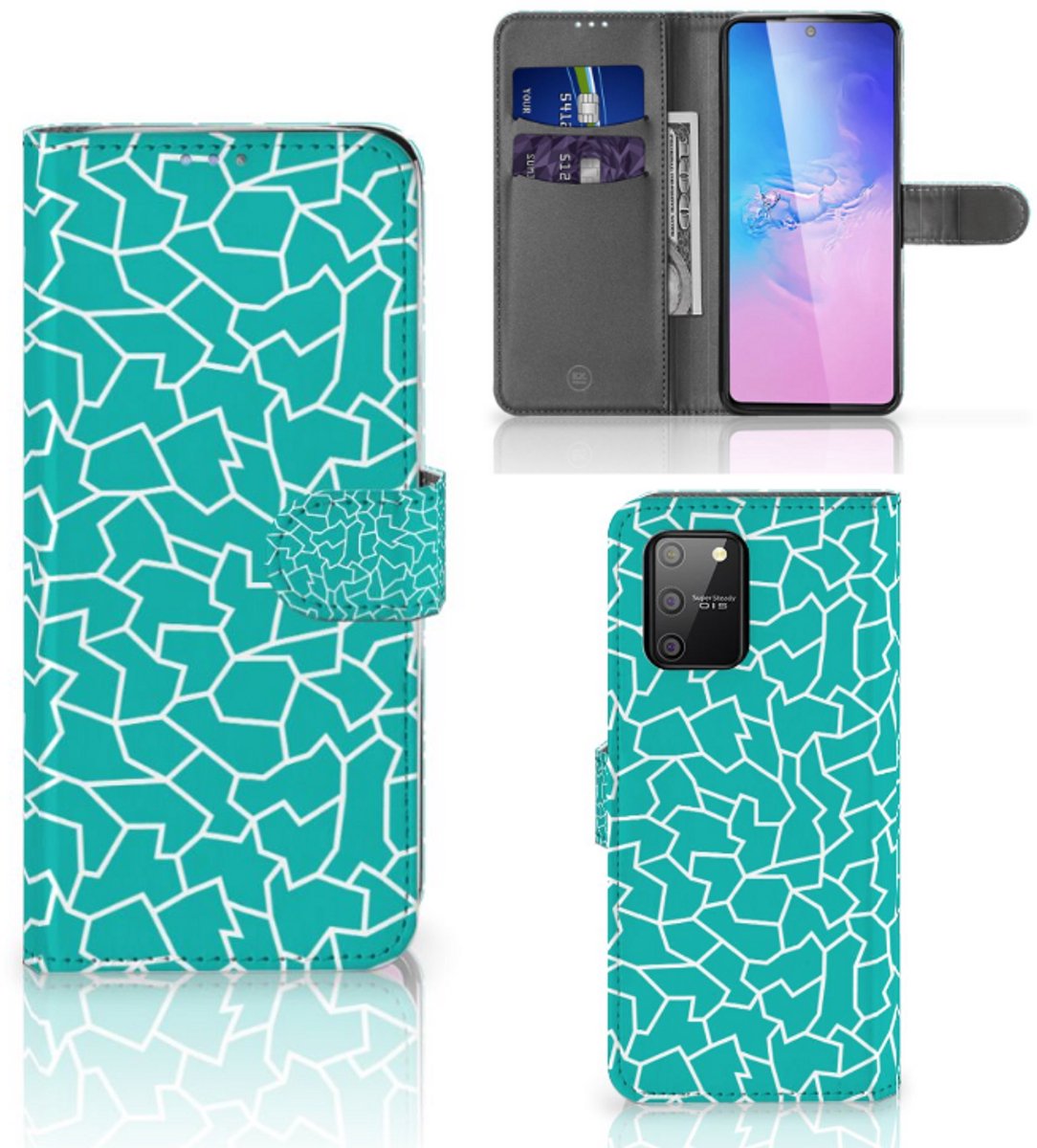 Samsung S10 Lite Hoesje Cracks Blue