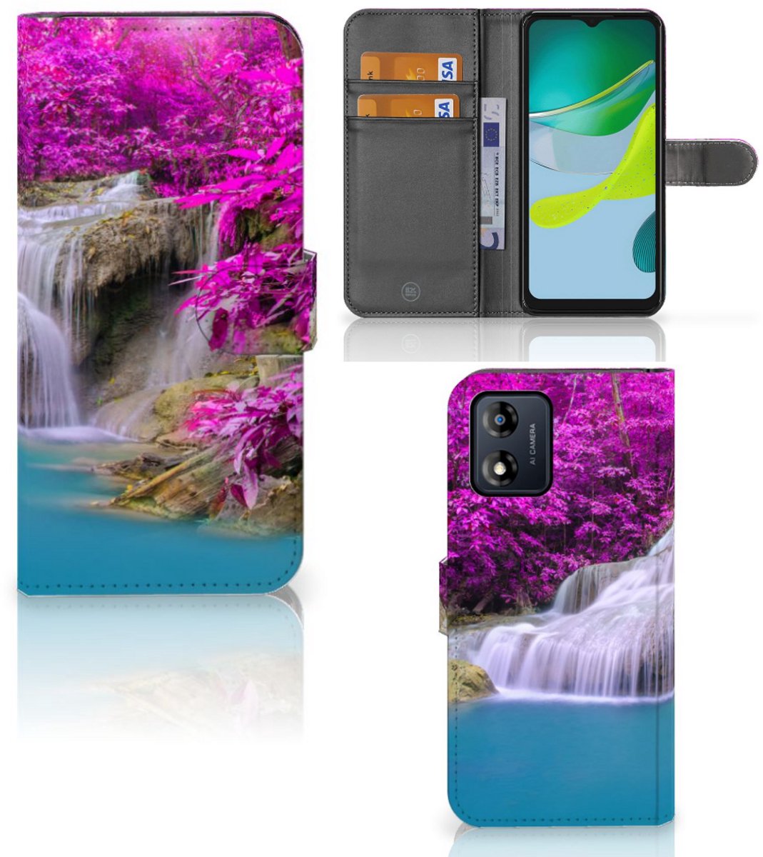 Motorola Moto E13 4G Flip Cover Waterval