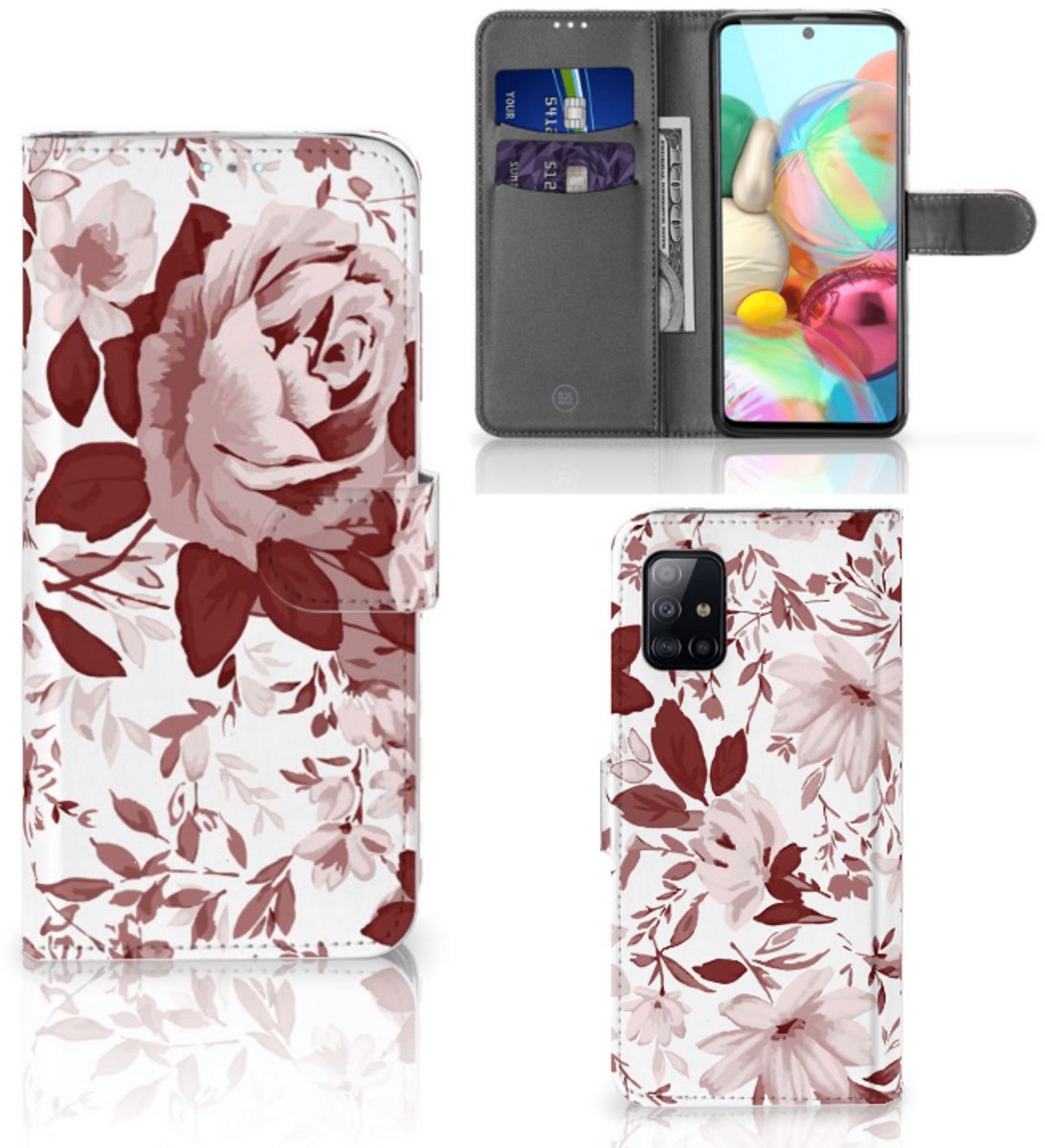 Hoesje Samsung Galaxy A71 Watercolor Flowers
