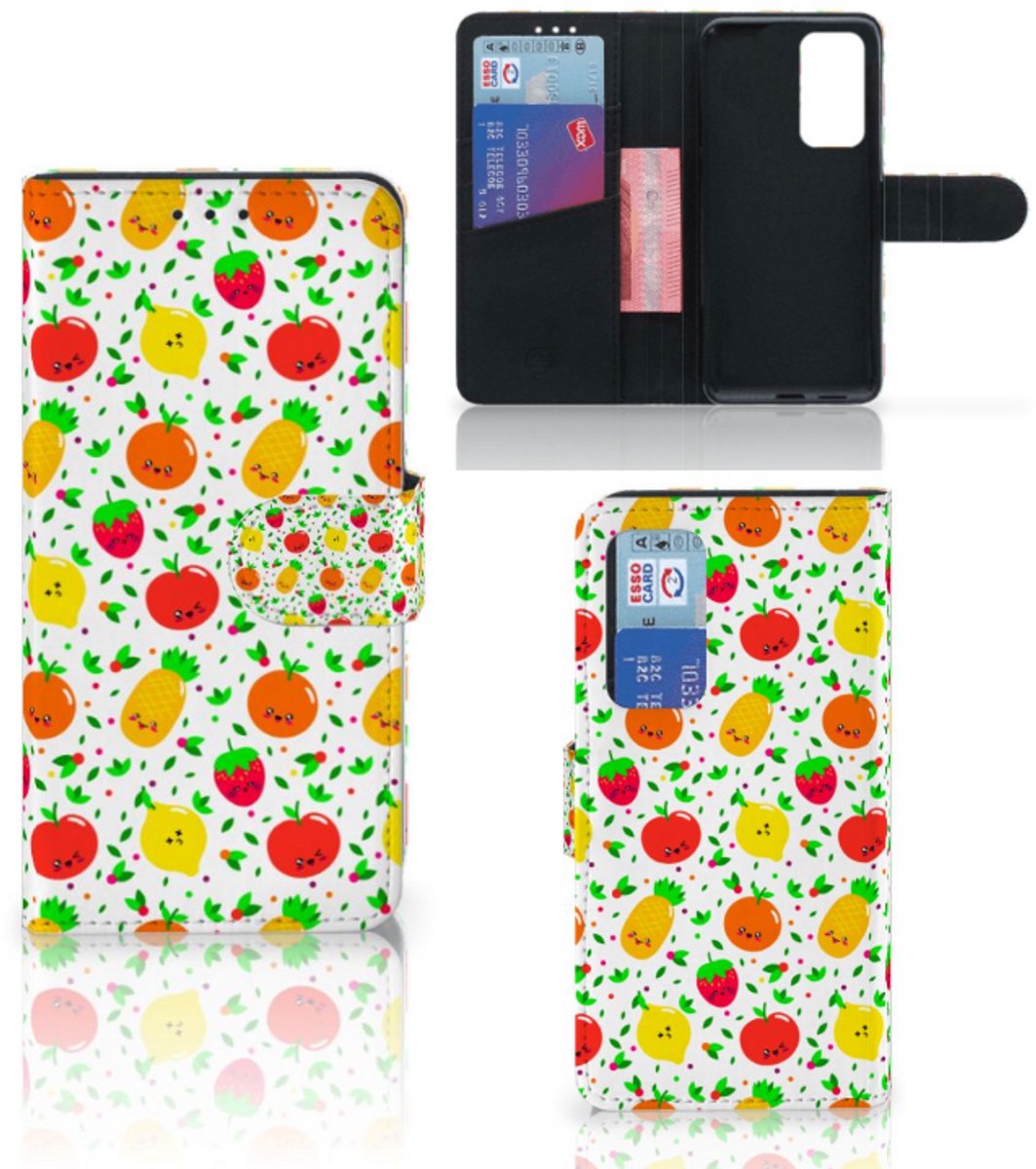 Huawei P40 Book Cover Fruits