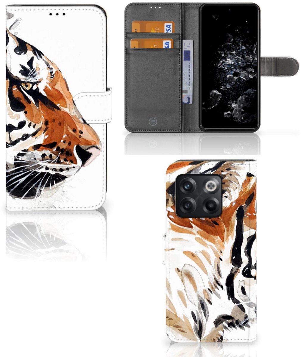 Hoesje OnePlus 10T Watercolor Tiger