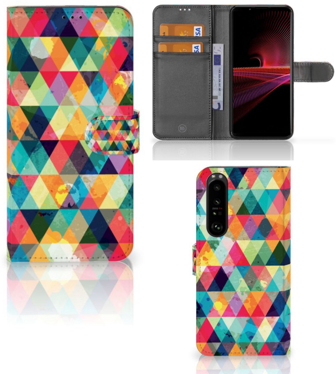 Sony Xperia 1 III Telefoon Hoesje Geruit