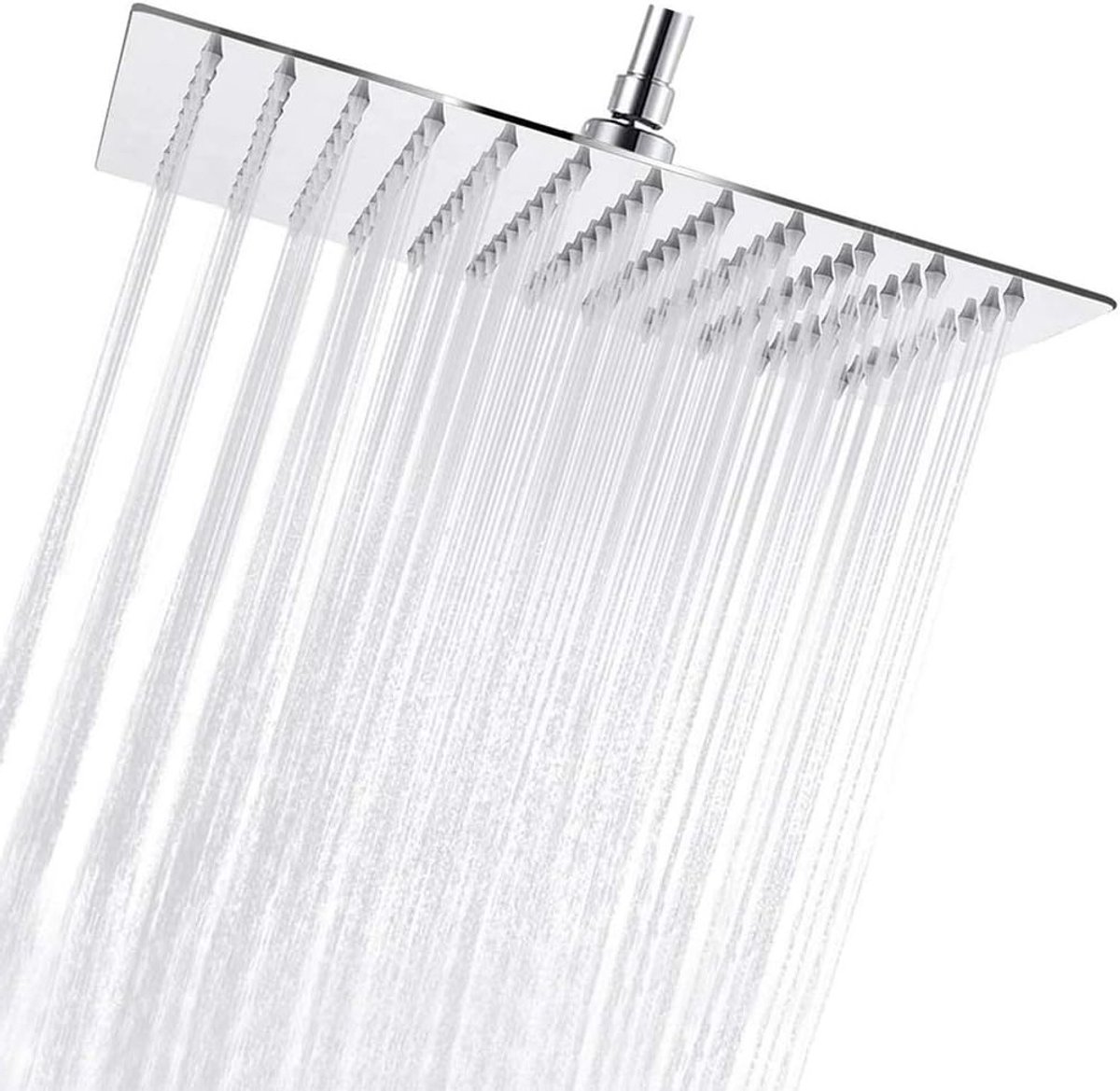 Vierkante regendouchekop van 30x30 cm van roestvrij staal met anti-kalkdoppen voor luxe douche-ervaring