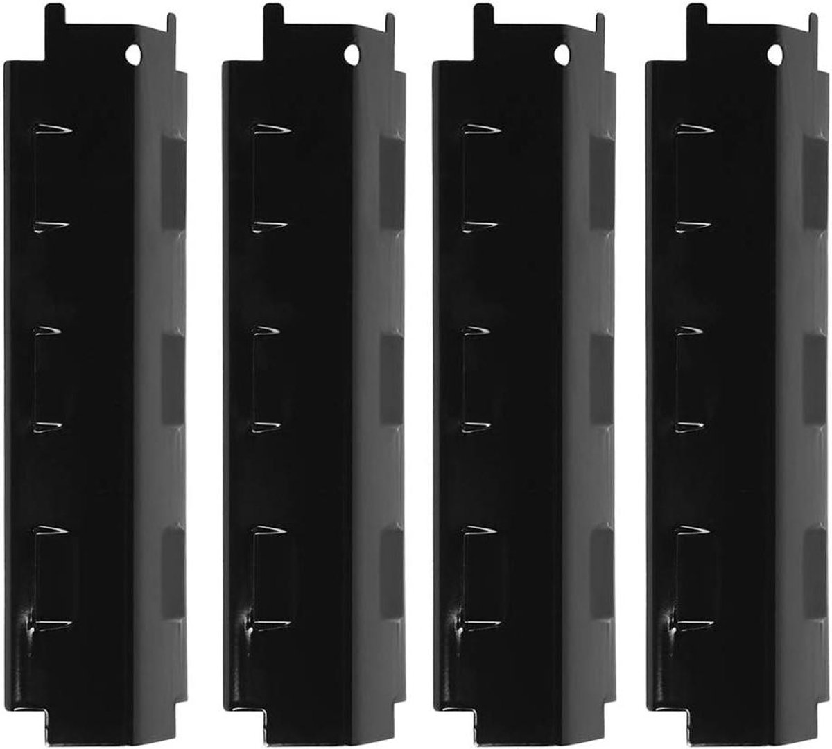 Grill Hitteplaten - Warmteplaten Grill - Barbecue Repareren - Roestvrij Staal - 371 x 108 mm - Zwart