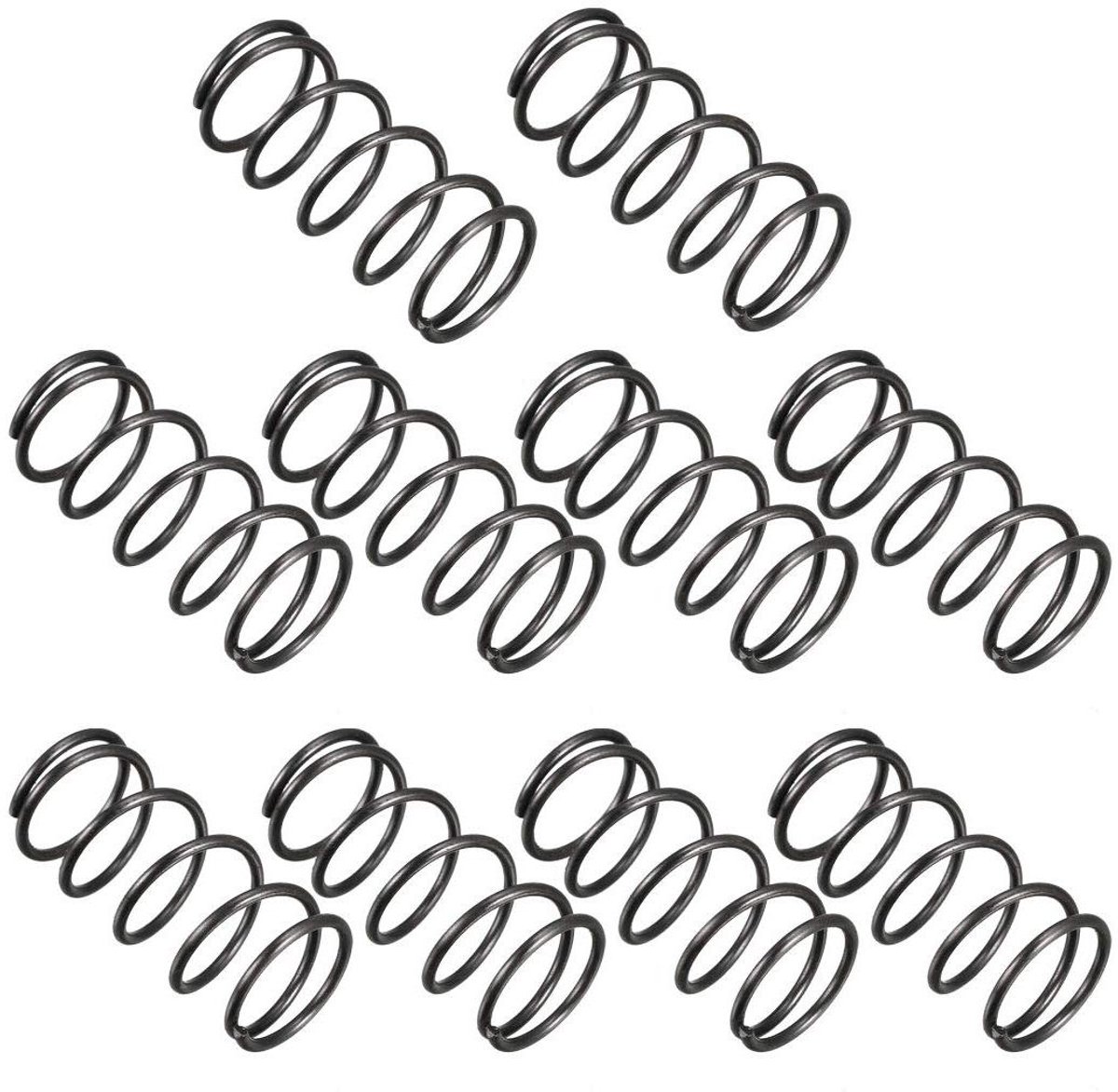 Compressieveer - Drukveer Spoelveer - Mechanische Toepassingen - Gelegeerd Staal - 14mm buitendiameter 30mm lengte - Zilverkleurig