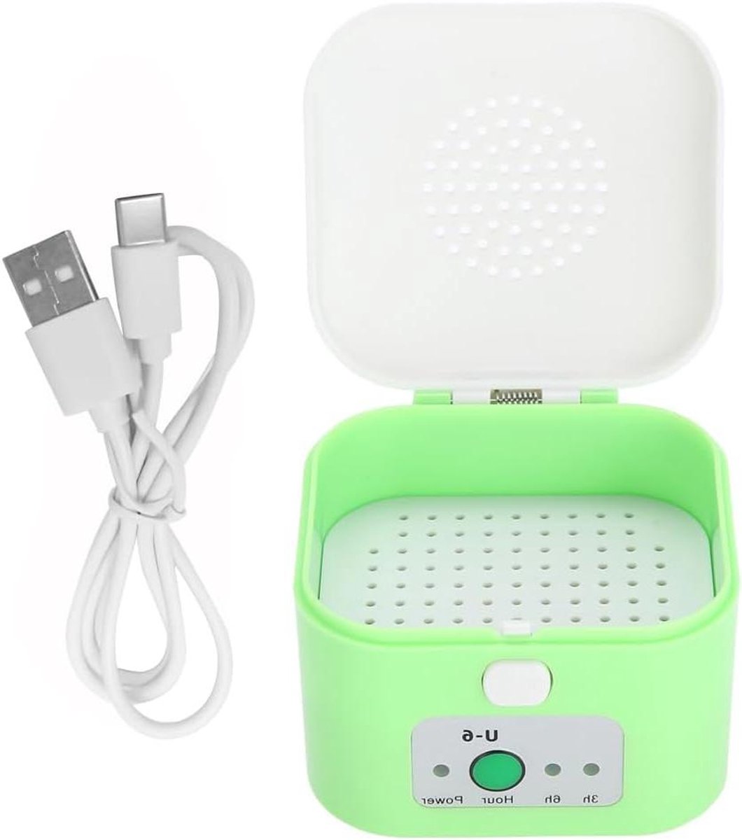 Hoortoestel Droger - Elektrische Ontvochtiger - Vocht Bestrijden - Innovatief Warmte-Isolatie - 11D x 9B x 7H cm - Groen