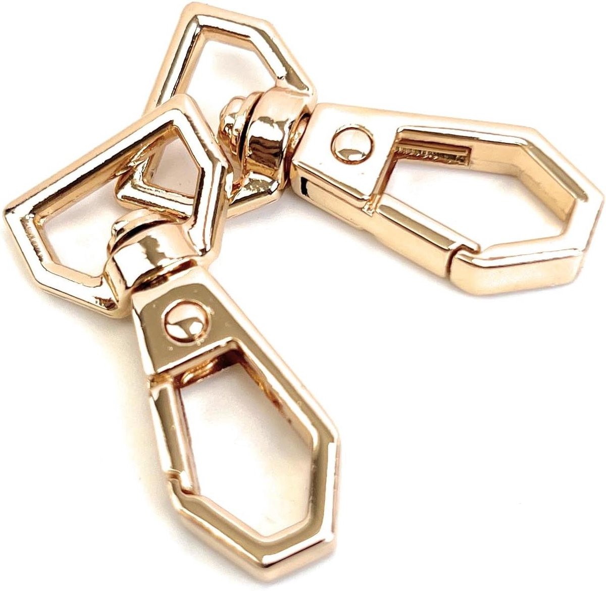 Kreeft Klauw Sluitingen - Karabijn Haken - Portemonnee Hardware - Draaibare Sluiting - 10 Stuks - Licht Goud