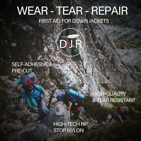 Donsjack Reparatie Patches - Jas Herstel Kit - Kleding Repareren - Zelfklevend Ripstop Nylon - 7 Stuks - Wit van Merkloos — afbeelding 2