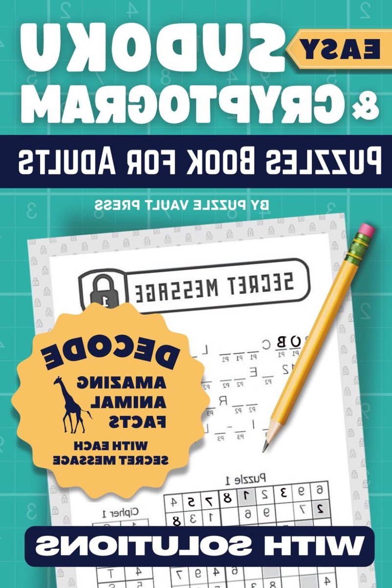 Puzzelboek voor Volwassenen - Hersenkrakers Sudoku Cryptogram - Ontspanning en Leren - Verborgen Dierenweetjes - 137 pagina's - Niet gespecificeerd