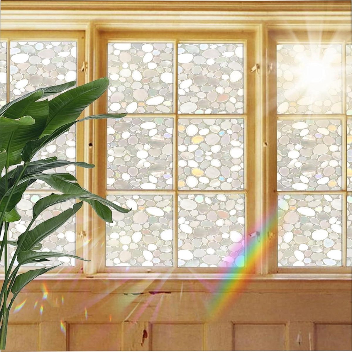 Privacy Folie Ramen - Raamfolie Inkijkbescherming - Privacy Verbeteren - Zelfklevende Statische Hechting - 80 x 420 cm - Zilver Reflecterend