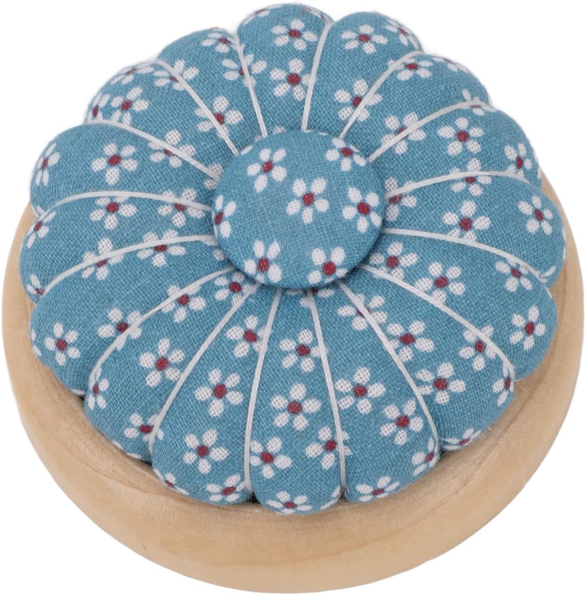 Naaldkussen in pompoenvorm, houten naaldenkussen voor naaien en quilten, ideaal voor naaiaccessoires en hobbyprojecten
