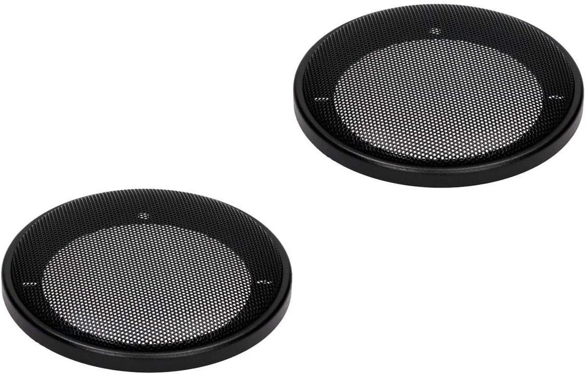 Luidsprekerrooster - Afdekrooster Grill - Luidspreker Beschermen - 2-Delig Metalen Rooster - 100mm DIN - Zwart