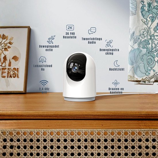 DnA® Camera - Camerabewaking - Camera Beveiliging - Camerabewaking Draadloos - Wit - 8cm x 8cm x 15cm van Merkloos — afbeelding 5