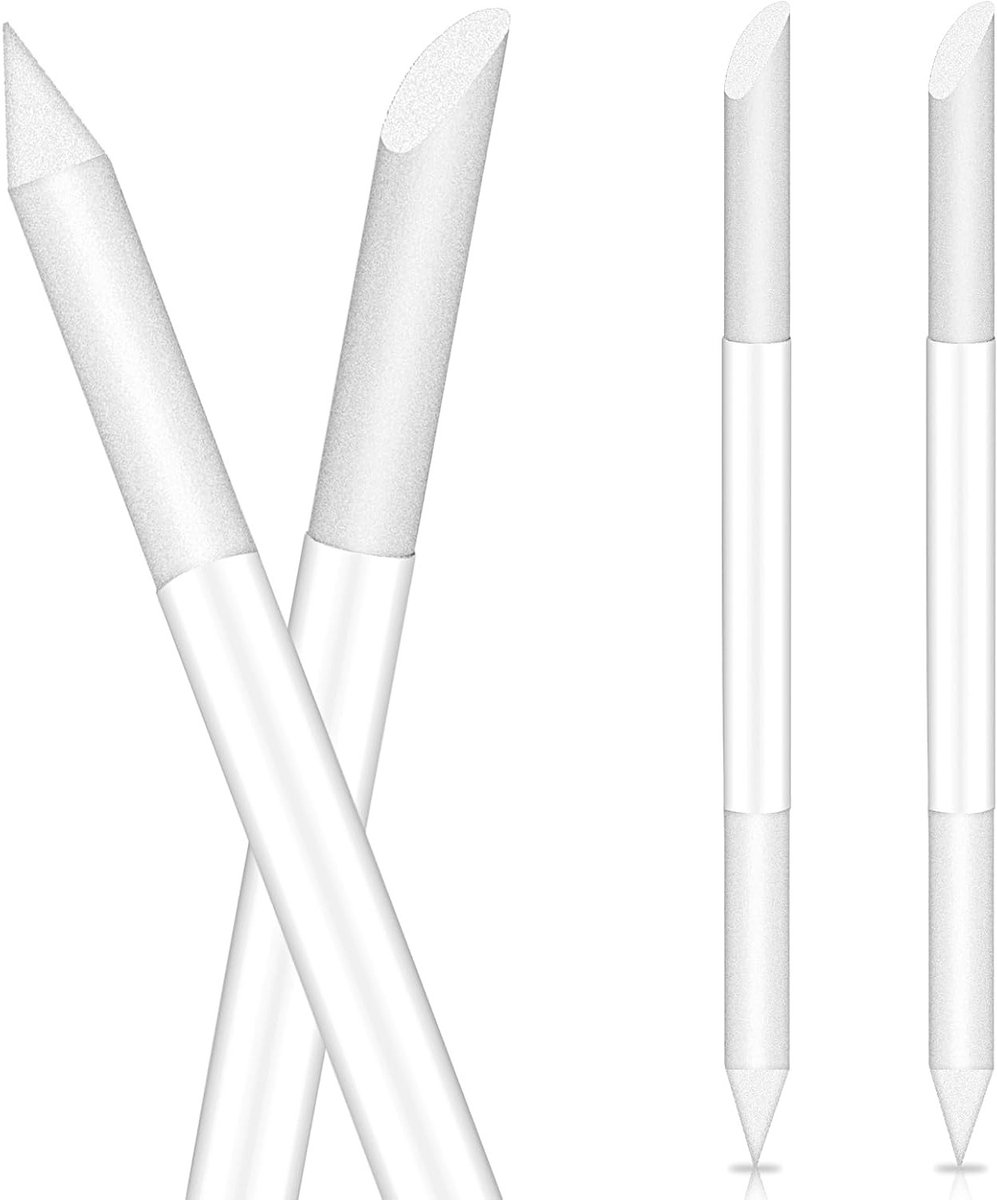 Set van 2 Dubbelzijdige Glazen Vijl en Cuticle Slider - Professionele Nagelverzorging en Cuticle Verwijderaar voor Vrouwen