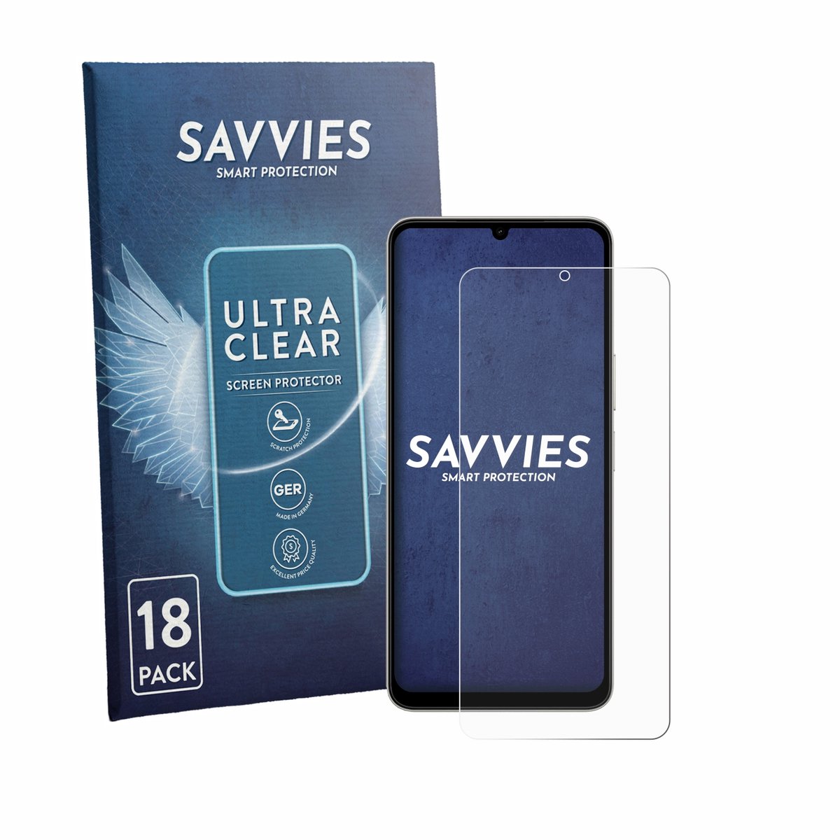 Savvies - Screenprotector voor Vivo Y11 2026 - Folie Beschermfolie transparant 18 Stuks