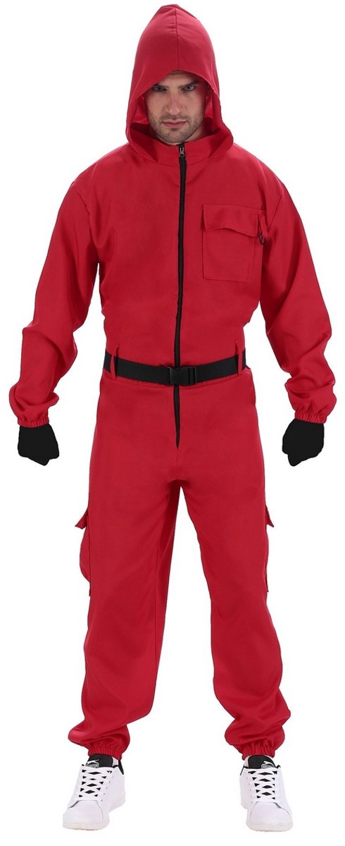 Squid Game Pak Rood Bewaker Kind/Volwassen - Maat 190cm