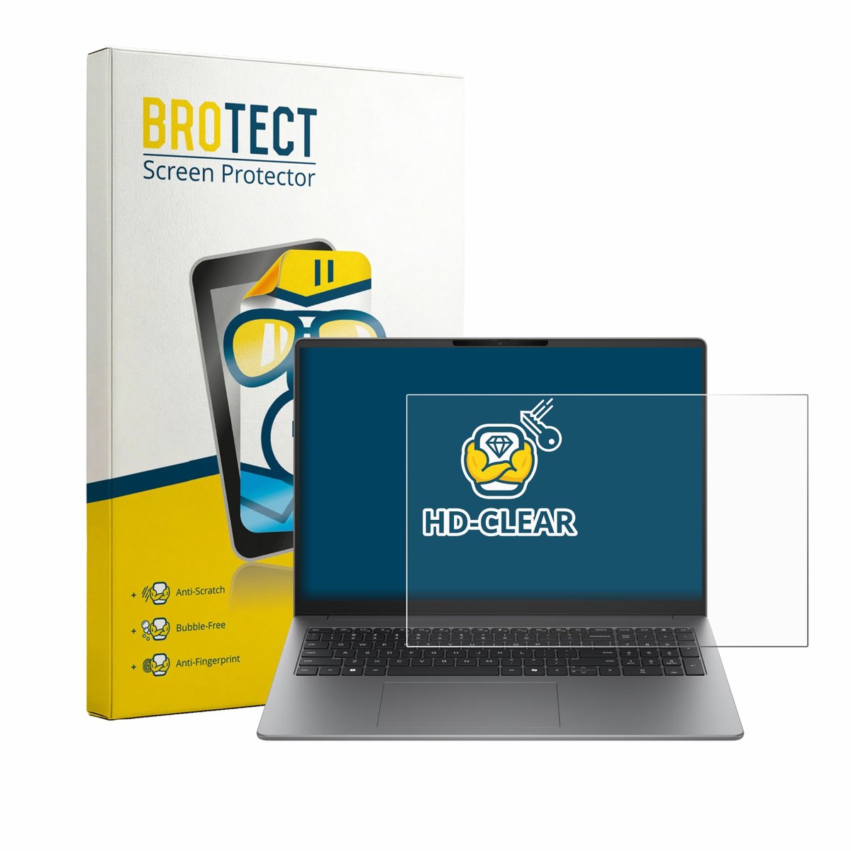 BROTECT - Screenprotector voor HP 200 G2a 16" - Folie Beschermfolie transparant