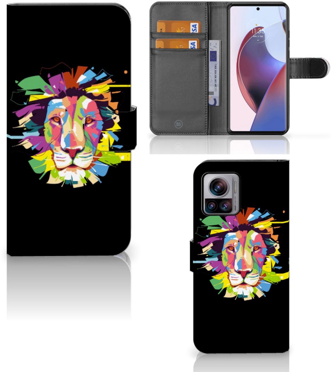 Motorola Edge 30 Ultra Leuk Hoesje Lion Color